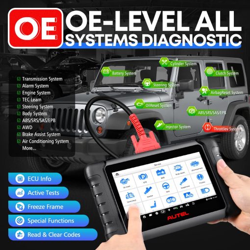 Autel MaxiCheck MX808S Escaner OBD2, 2024 Superfast OS 11, 3000+ Herramienta de Diagnostico Bidireccional, Ver. de EE. UU. de MaxiCOM MK808S MK808Z, Mejora de MX808 MK808 MK808BT, 28+ Reset, Escaneo de Sistemas Completos, FCA AutoAuth - Imagen 7