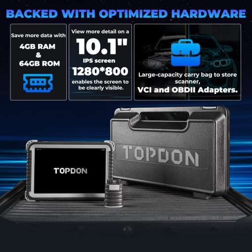 TOPDON Phoenix Plus Herramienta de escaneo de codificacion de ECU, escaner de diagnostico bidireccional, programacion de llaves IMMO, Sistema completo OEM, 41+ Servicios, AutoAuth para FCA SGW, 2 anos de actualizacion gratuita - Imagen 8