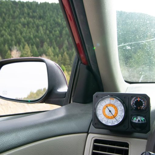 Tablero de instrumentos Navigat'r 6 de Sun Company - Seis funciones para auto y camion | Altimetro, Barometro, Brujula de bola, Termometro, Luz LED, Espejo de senal - Imagen 3