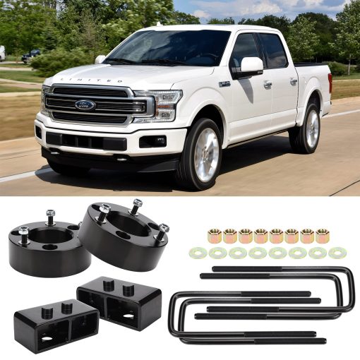 Kits de Elevacion Niveladora Compatible con F150 de 2004-2020, Elevadores de 3 pulgadas delanteros + 2 pulgadas traseros para F150 2WD 4WD - Imagen 8