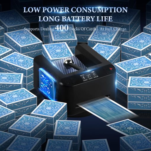 Repartidor Automatico de Cartas CARDSPIN, Rotacion de 360?, Maquina Automatica de Repartidor de Cartas de Poker Rapido, Preciso y Estable, Distribuidor de Cartas para 1-8 Jugadores, Accesorio para Juegos de Mesa Texas Holdem Blackjack - Imagen 4
