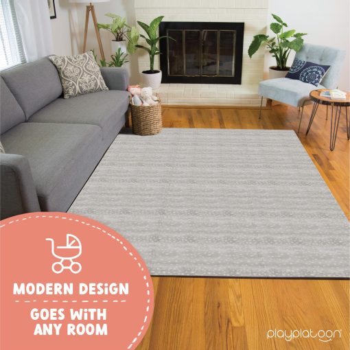 Tapetes de Juego para Ninos Grandes Play Non-Toxic para Pisos, 9 Azulejos de 72 x 72 Pulgadas - Baldosas de Espuma Entrelazadas Extra Gruesas de 24 x 24 Pulgadas con Borde, Tapete Neutro para Ninos Pequenos y Ninos - Imagen 5