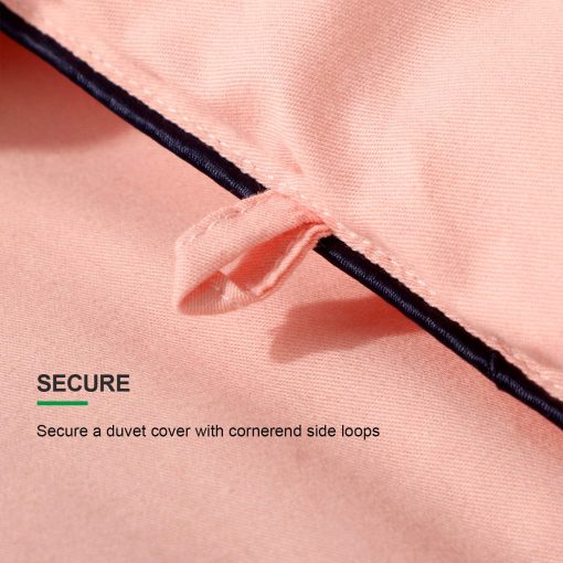 Edredon de cama no comprimido de la coleccion Leisurely 2024 Premium Actualizado para todas las estaciones, relleno 100% algodon - Reversible, ligero, suave, transpirable y esponjoso (Rosa, King) - Imagen 4