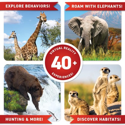 Abacus Brands Virtual Reality Animals! Gift Box - Libro ilustrado interactivo de realidad virtual y set de actividades de aprendizaje STEM - para edades de 8 anos en adelante - Imagen 5