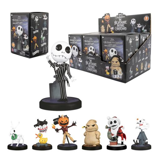 YuMe Disney's The Nightmare Before Christmas Classic Series Hero Box - Caja de Heroe de la Serie Clasica - Blind Box (Paquete de 6) Figuras de Juguete Coleccionables de 4", Decoracion Navidena, Jack Skellington, Regalos para Ninos, Ninas y Ninos de 8+ anos