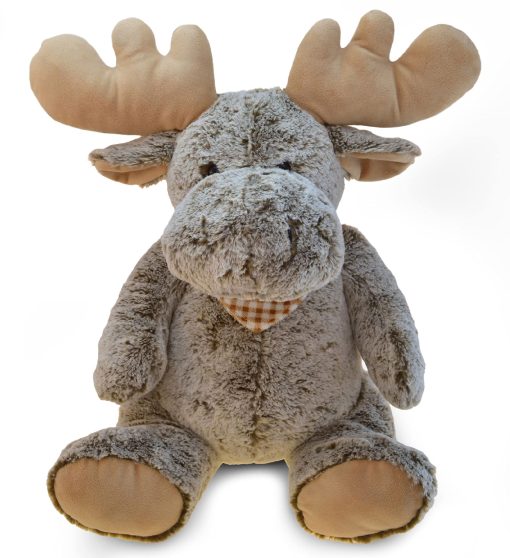 Almohada de Peluche de Alce DolliBu Tamano - Almohada de Animal Super Suave para Ninos, Companero de Siesta Acogedor, Almohada de Suelo para Ninos y Ninos Pequenos, Almohada de Abrazo Gigante, Almohada de Cuddle de Viaje para Ninos - 18 Pulgadas