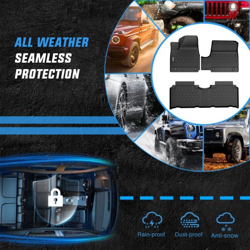 Tapetes de piso Nilight para Hyundai IONIQ 5 SE Standard Range SE SEL 2022 2023 2024 Consola movil, alfombrillas de piso resistentes a la intemperie a medida - Imagen 5