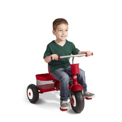 Radio Flyer Ultimate All-Terrain Stroll 'N Trike, Triciclo para ninos y bebes, Bicicleta para ninos de color rojo, Para edades de 9 meses a 5 anos, Llantas de aire - Imagen 8