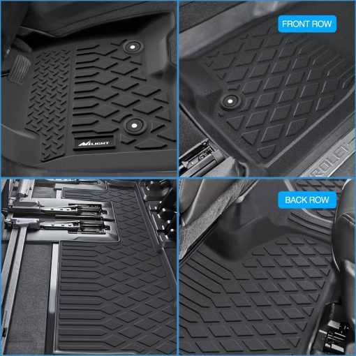 Tapetes de piso Nilight para Chevrolet Tahoe/GMC Yukon/Cadillac Escalade 2021-2024 con asientos de banco, Ajuste Personalizado Todo Clima de Alta Resistencia - Imagen 7