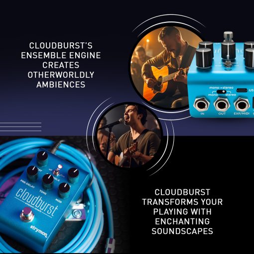 Pedal de Guitarra Strymon Cloudburst Ambient Reverb con Motor de Ensemble, para Guitarra Electrica y Acustica, Sintetizadores, Voces y Teclados - Imagen 4