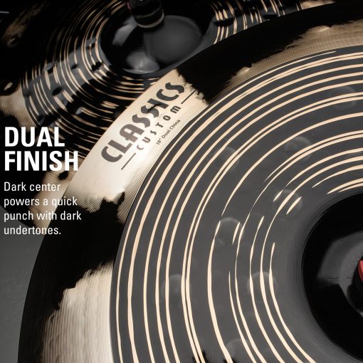 Platillo de China Meinl Cymbals Classics Custom Dual de 18", Acabado Oscuro y Brillante - Hecho en Alemania - para Rock, Metal y Fusion, Garantia de 2 Anos (CC18DUCH) - Imagen 4