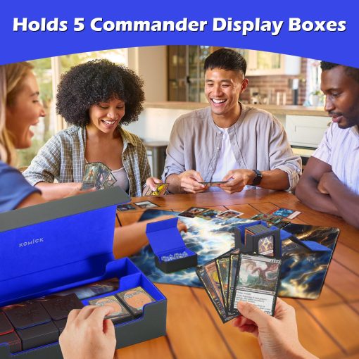 Caja Premium para Barajas MTG con Tapete y Bandeja de Dados, con Espacio para 5 Cajas de Baraja o mas de 800 Cartas con Fundas, 10 Separadores de Colores y Soporte para Cartas, Almacenamiento Duradero de Cartas para MTG, YuGiOh, TCG, Cartas Deportivas - Imagen 6