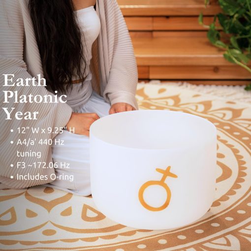 Tazon de canto de cristal Meinl Sonic Energy 12" Nota F Tierra Platonica Cuenco Sonoro de Cuarzo de Alta Pureza - para Meditacion, ASMR, Terapia de Sonido, Yoga - Imagen 6
