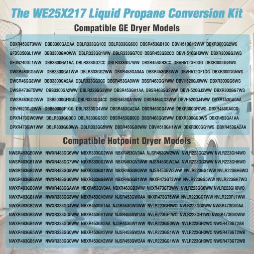 Kit de Conversion de Propano Liquido OEM Genuino GE WE25X217 para Secadoras de Gas GE - Imagen 4
