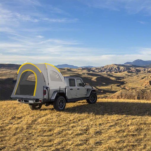 Casa de Campamento para Camioneta Pickup DOBEWOW, Doble Capa Impermeable PU2000mm para 2 Personas, Preferida para Acampar en Toyota Tundra, Tienda para Cama de Camioneta, Tienda Portatil para Cama de Camioneta, Resistente Carcasa de Camioneta - Imagen 6