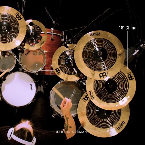 Platillo de China Meinl Cymbals Classics Custom Dual de 18", Acabado Oscuro y Brillante - Hecho en Alemania - para Rock, Metal y Fusion, Garantia de 2 Anos (CC18DUCH) - Imagen 6