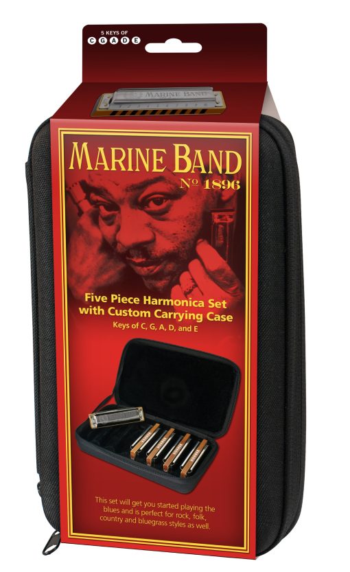 Armonica Hohner MBC Marine Band, Paquete de 5 con Estuche - Imagen 2