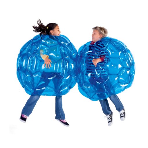 HearthSong Set de Dos Bolas Inflables Azules de 36", Buddy Bumper, Soporta hasta 200 lbs