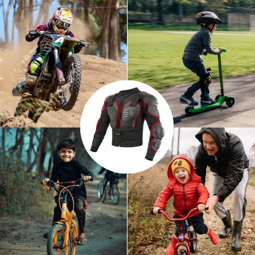 Chaqueta de Moto Infantil para Ninos, Proteccion para el Pecho y la Espalda para Moto, Chaqueta de Armadura Completa para Nino para Ciclismo MTB ATV Skate Esqui - Imagen 7