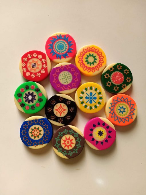 Juego de 4 golpeadores de carrom de tamano estandar AnNafi para torneos con superficie lisa y excelente rebote - Imagen 8
