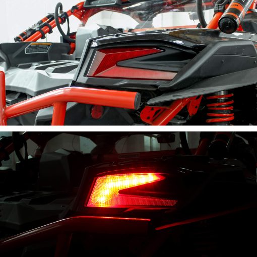 Luces traseras LED SAUTVS para Can Am X3, Luces traseras de freno rojas para Can-Am Maverick X3 XDS XRS Max Turbo R 2017-2024 Accesorios (2pcs, 710004744) - Imagen 2