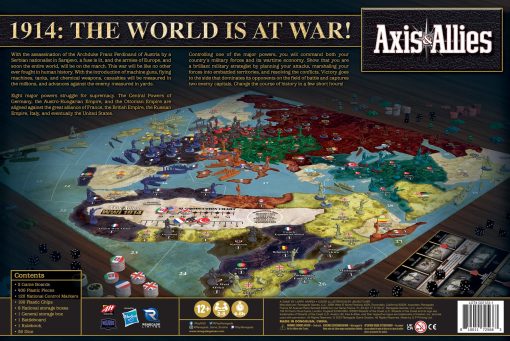 Renegade Game Studios: Axis & Allies: WWI 1914 - Juego de mesa de guerra estrategica para 2-8 jugadores, intensa jugabilidad estrategica, 4 a 6 horas de juego - Imagen 2