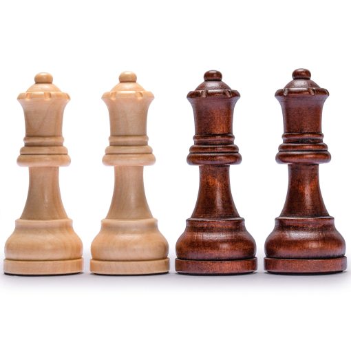 Juego de ajedrez profesional Husaria Staunton torneo No. 6 de madera con 2 reinas adicionales, reyes de 3.9 pulgadas - Imagen 4