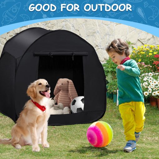 Tienda Sensorial para Ninos, Tienda de Apagon Total en Negro para Ninos, Relajate y Reduce la Ansiedad, Mejora la Concentracion, Tienda de Juego Portatil con Bolsa de Viaje, Rincon de Calma para Ninos - Imagen 5
