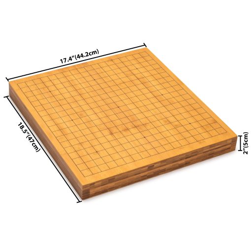Set de Juego de Go de Bambu de Yellow Mountain Imports Reversible de 2 Pulgadas 19x19 / 13x13 con Piedras Doblemente Convexas de Yunzi de 9.2 mm y Cuencos de Bambu - Juego de Estrategia Clasico (Baduk/Weiqi) - Imagen 9