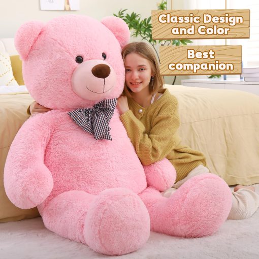 Peluche oso de peluche gigante Toys Studio, 59 pulgadas en color rosa, regalo de juguete para novia e hijos en Navidad, cumpleanos y Dia de San Valentin - Imagen 4
