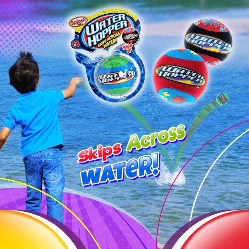 Pack de 12 JA-RU Water Hopper Ball Toy - Pelota de salto de agua (12 unidades), bola saltarina de agua. Bolas de agua para la piscina y para jugar en la playa. Pelotas saltarinas acuaticas. Incluye una pegatina 880-12s - Imagen 2