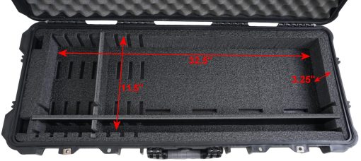 Estuche para teclado de 37-49 Notas Case Club para teclados de hasta 32.5" L x 11.5" W x 3.25" H - Estuche resistente, impermeable, a prueba de aplastamiento, con ruedas, y con capacidad de envio. Estuche rodante con cerradura de servicio pesado aprobado por lineas aereas - Imagen 4