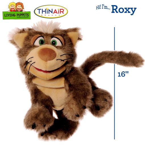 Titere de mano de gato Kitty de Living Puppets de 16 pulgadas - Diseño Europeo Fino, Ultra Suave y Cariñoso, Fomenta el Desarrollo Infantil, Certificado de Seguridad, Recomendado por Maestros para Niños y Niñas - Imagen 2