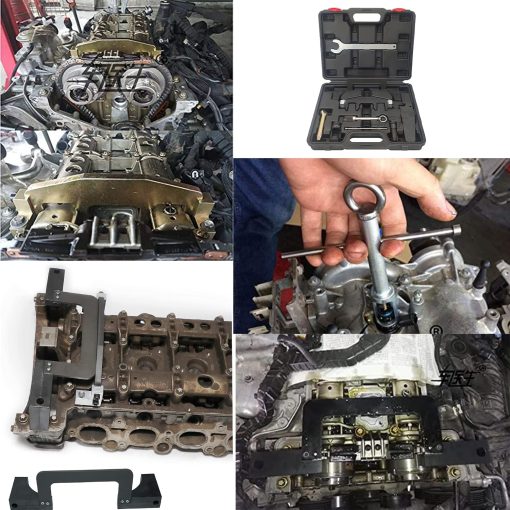 Herramienta de Sincronizacion de Motor ZKTOOL, Juego de Herramientas de Ajuste de arbol de Levas, Kit de Instalacion de Cadena de Tiempo Ajuste para Mercedes Benz M271 C200 E260 C180, Removedor de Boquilla de Inyector/Llave de Levas. - Imagen 4
