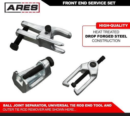 ARES 70840 - Juego de Servicio del Extremo Delantero - Permite la Facil Extraccion de los Tipos de Pitman Arms, Tie Rods y Ball Joints Mas Populares - Incluye Estuche de Almacenamiento - Imagen 4