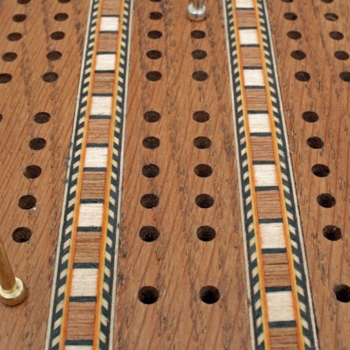 Juego de Tablero de Cribbage WE Games, Roble Macizo Manchado con Tablero de Pista Sprint de 3 Carriles, Incluye Clavijas Metalicas y 2 Barajas de Cartas, Juegos de Mesa para Adultos - Imagen 5