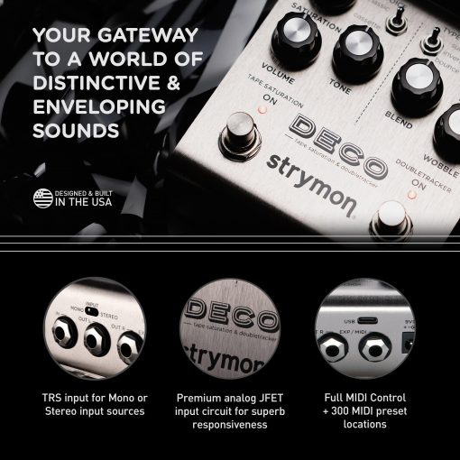 Pedal de Efectos para Guitarra Strymon Deco V2 Tape Saturation and Doubletracker para Guitarra Electrica y Acustica, Sintetizadores, Voces y Teclados - Imagen 6
