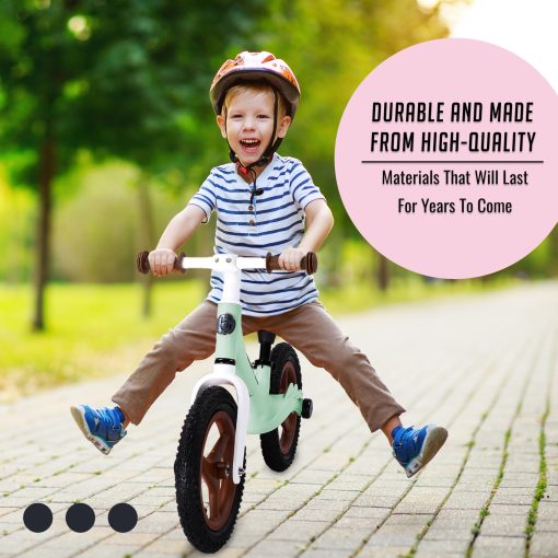 Bicicleta de Equilibrio para Niños Dino de Banana Bike - Entrenamiento para Niños y Niñas - Bicicleta Ligera para Niños de 3+ Años - Manillar y Asiento Ajustables, Bicicleta de Equilibrio sin Pedales - Verde - Imagen 6