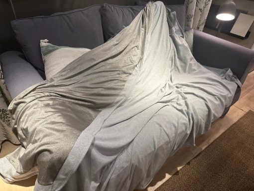Manta ultra suave anti-EMF: Proteccion contra EMF, Hilo de plata infundido, Tecnologia de conexion a tierra, Unisex, Uso durante todas las estaciones, Ideal para el hogar y viajes, Lavable a maquina (Gris, Tamano Full XL) - Imagen 4