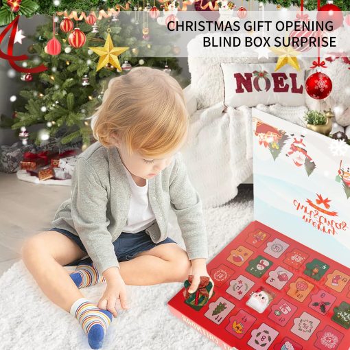 Calendario de Adviento de Navidad, Regalo de Navidad 2024, Adornos de Calendario de Cuenta Regresiva de Navidad - Set de 24 Piezas de Adornos de Navidad de Peluche angel Santa Claus Muneco de Nieve Reno Mini arbol de Navidad - Imagen 3