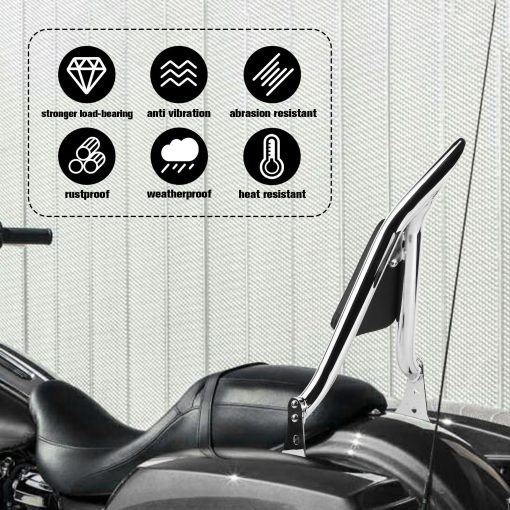 Espaldar de motocicleta con respaldo trasero desmontable y parrilla de equipaje para Harley 883 Sportster 2004-2022 - Imagen 3