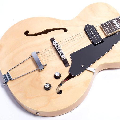 Guitarra Electrica Jazz GROTE Cuerpo Hueco Hardware Cromado (Natural) - Imagen 7