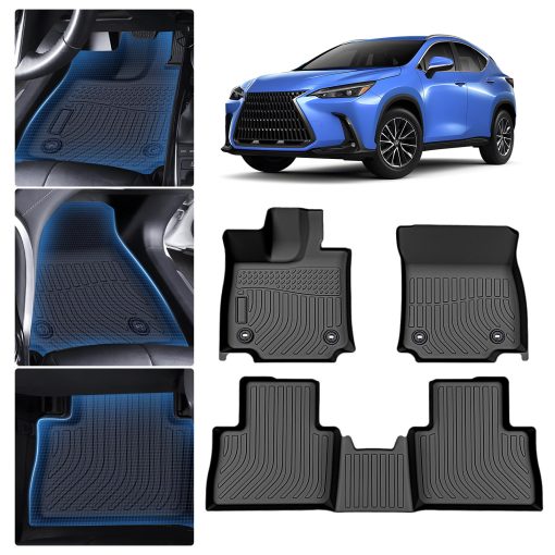 Tapetes para piso Sunsdrew para 2022 2023 2024 Lexus NX Alfombras para todo clima Revestimientos de piso de goma para automoviles OEM Proteccion de alfombras para automoviles pesados Negras Alfombras para automoviles para Lexus NX Accesorios