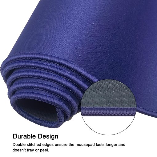ICONIC - PRO PC GEAR 3XL Alfombrilla de Raton para Juegos Extendida 46"x20" (Azul Marino) - Alfombrilla de Raton para Escritorio Grande y Ancha - Base Impermeable/Antideslizante/Costuras Reforzadas - Imagen 5