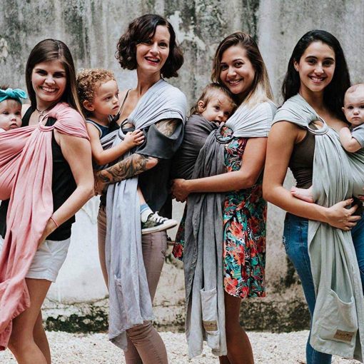 Fular portabebes Nalakai. Ecologico, suave fular de bambu y lino para bebes, envoltura para bebes. Confort, estilo y solidaridad - ?Lleva a tu pequeno con amor! - Imagen 4