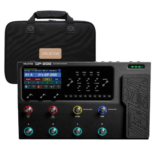 Procesador de efectos multiefectos Valeton GP200 + Bolsa de transporte Negro