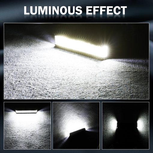 Barra de luz LED Side Shooter, Auto Power Plus 15'' 250W Quad Row Off Road Led Bar Luces de Conduccion Spot Flood Combo Luces de Niebla Led Impermeables para Camiones ATV Motocicletas Barco - Imagen 6