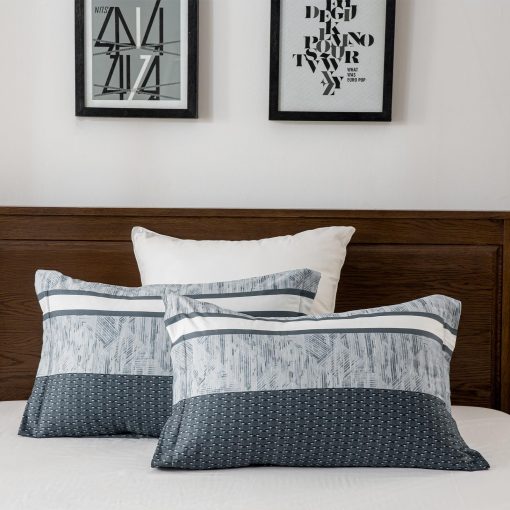 Juego de Colcha King SahSahCasa, Set de Edredon King Gris Azulado, Edredon 100% Algodon, Manta Ligera y Esponjosa de Todas las Estaciones para Cama King, 104" x 90", 3 piezas - Imagen 7