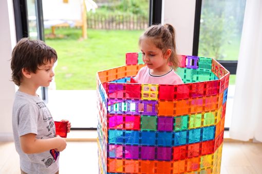 MEGAGONTILES 110PCS Premium Magnetic Tiles| Magnet Tiles| STEM AUTENTICADOS| Bloques Magneticos| Conjunto de Azulejos Magneticos| Juguetes Magneticos| Bloques de Construccion Magneticos| Juguetes de Azulejos Magneticos Ninos Ninas Edad 3 4 5 6 7 8 - Imagen 6