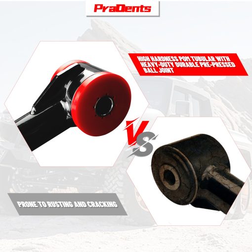 Brazos de Control Superior Delanteros para Toyota Tundra 2007-2021, Sequoia 2008-2022, Brazos Tubulares Negros de Suspension de 2-4" con Buje de Poliuretano, Sustitucion de Brazos de Suspension Originales de Fabrica OEM - Imagen 5